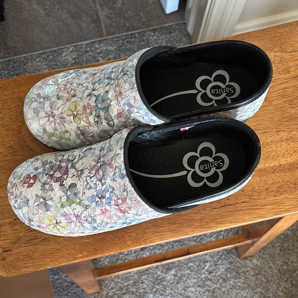Item # B37 - Sanita Multicolor Patterned Clogs